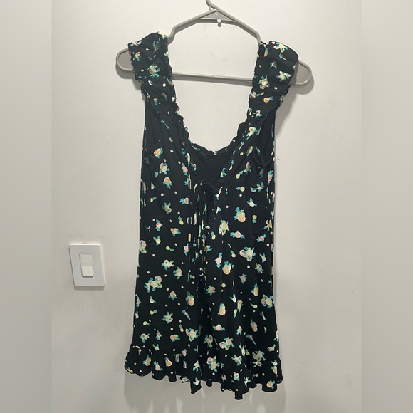 Free Peoplw Like A Lady Orange Slice Ruffle Mini Dress - Picture 4 of 4